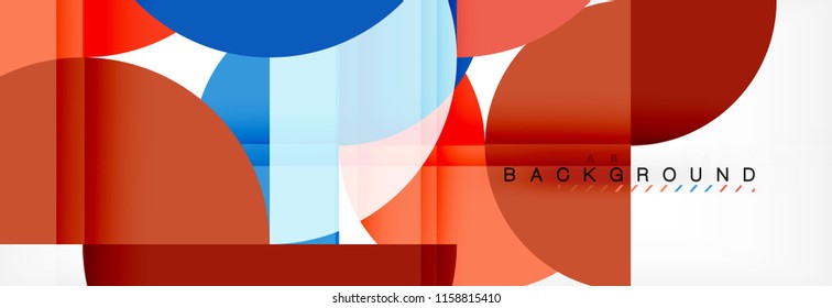 Circle abstract background, geometric vector illustration