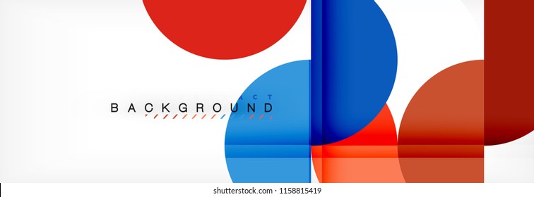 Circle abstract background, geometric vector illustration
