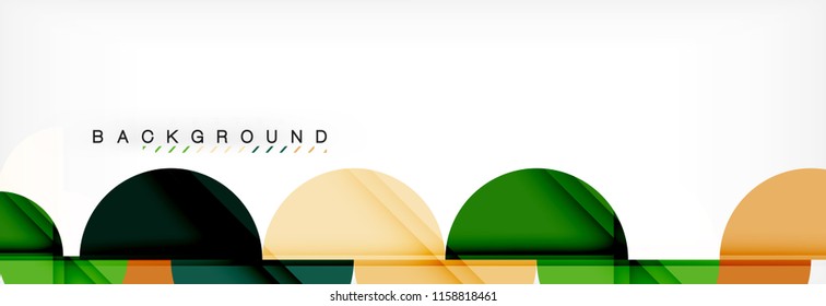 Circle abstract background, geometric vector illustration