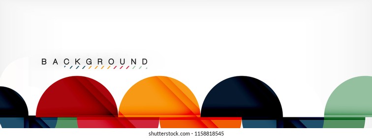 Circle abstract background, geometric vector illustration