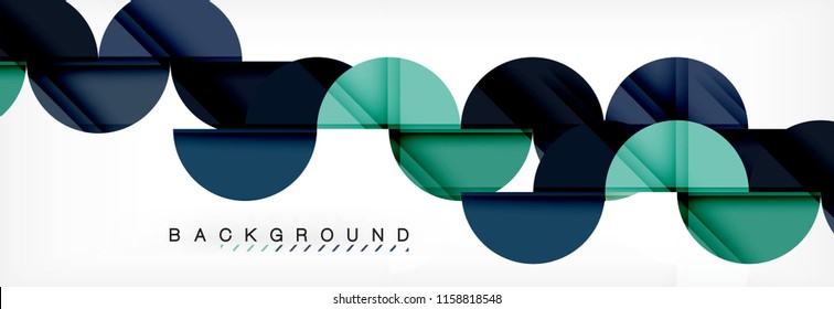 Circle abstract background, geometric vector illustration