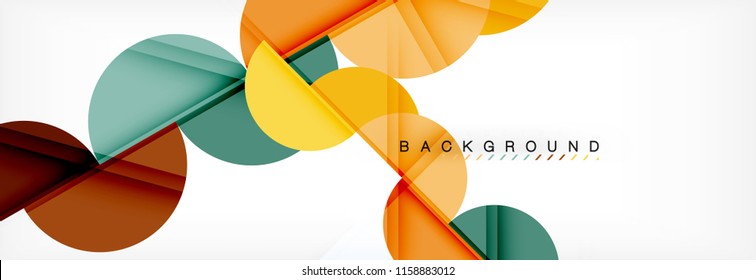 Circle abstract background, geometric vector illustration