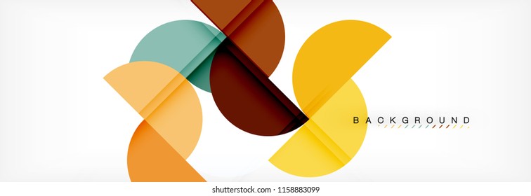 Circle abstract background, geometric vector illustration