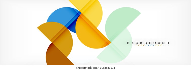 Circle abstract background, geometric vector illustration