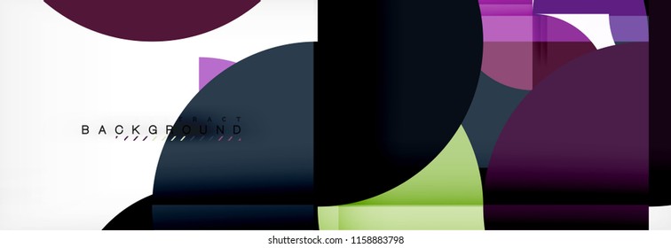 Circle abstract background, geometric vector illustration