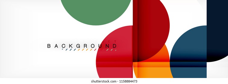 Circle abstract background, geometric vector illustration
