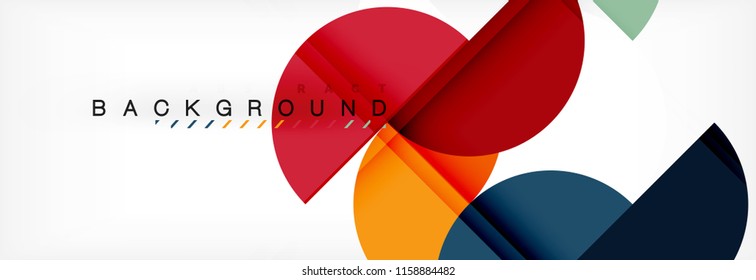 Circle abstract background, geometric vector illustration