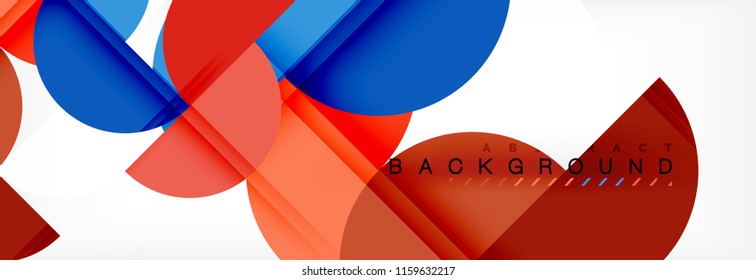Circle abstract background, geometric vector illustration