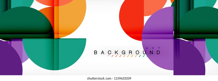 Circle abstract background, geometric vector illustration
