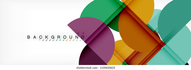 Circle abstract background, geometric vector illustration