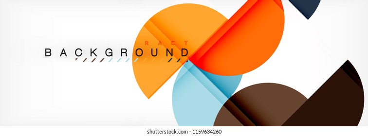 Circle abstract background, geometric vector illustration