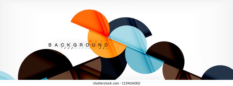 Circle abstract background, geometric vector illustration