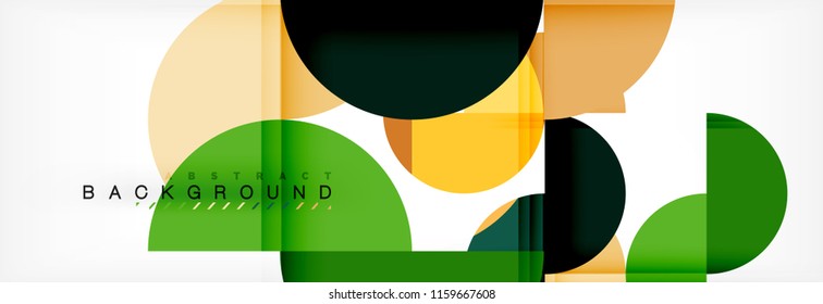Circle abstract background, geometric vector illustration