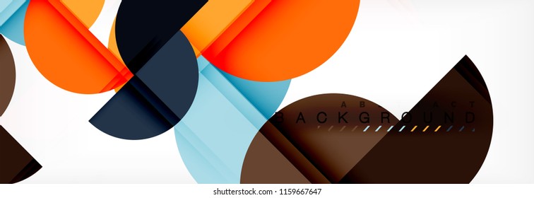 Fondo abstracto de círculo, ilustración de vector geométrico