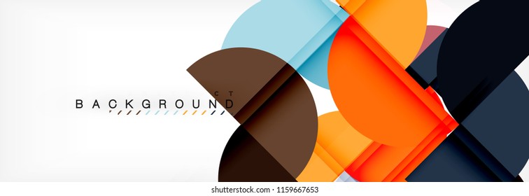 Circle abstract background, geometric vector illustration