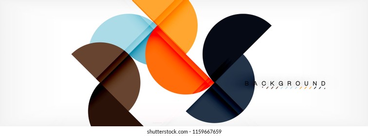 Circle abstract background, geometric vector illustration