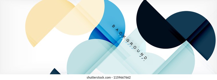 Circle abstract background, geometric vector illustration