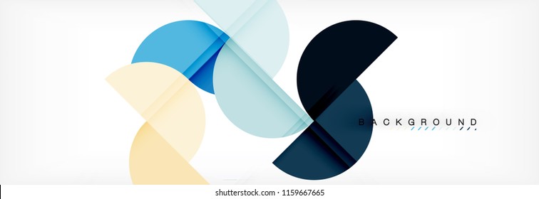 Circle abstract background, geometric vector illustration