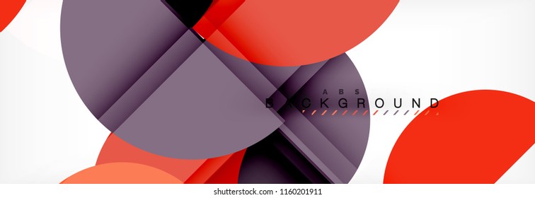 Circle abstract background, geometric vector illustration