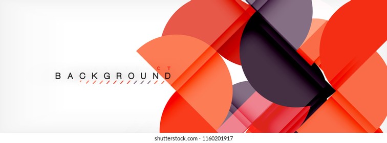 Circle abstract background, geometric vector illustration