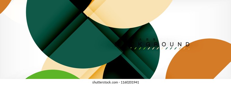 Circle abstract background, geometric vector illustration