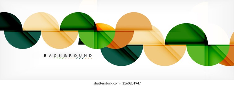 Circle abstract background, geometric vector illustration