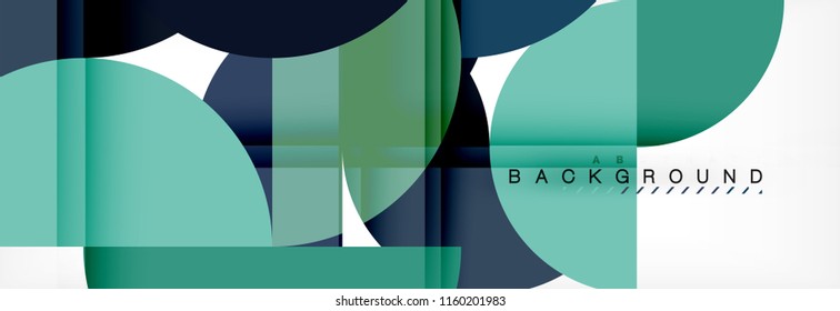 Circle abstract background, geometric vector illustration