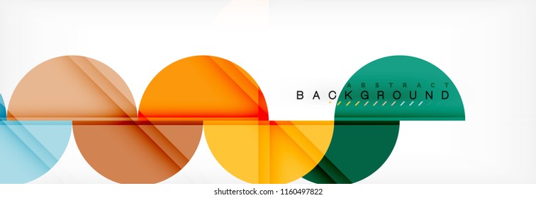 Circle abstract background, geometric vector illustration