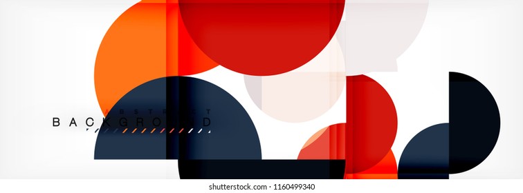 Circle abstract background, geometric vector illustration