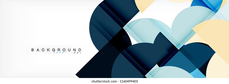 Circle abstract background, geometric vector illustration