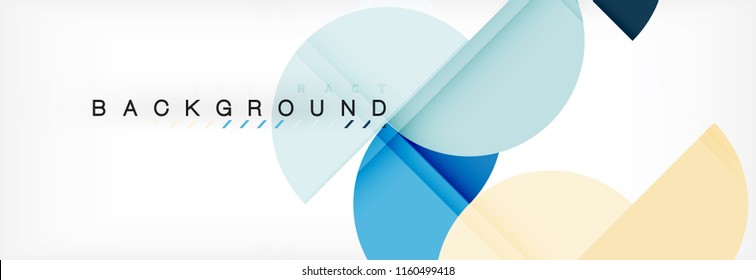 Circle abstract background, geometric vector illustration