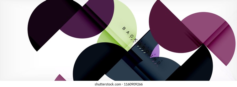 Circle abstract background, geometric vector illustration