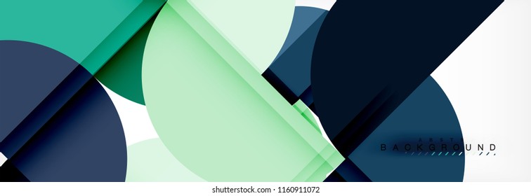 Circle abstract background, geometric vector illustration