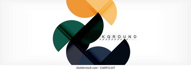 Circle abstract background, geometric vector illustration