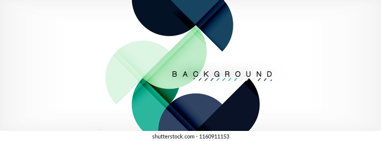 Circle abstract background, geometric vector illustration