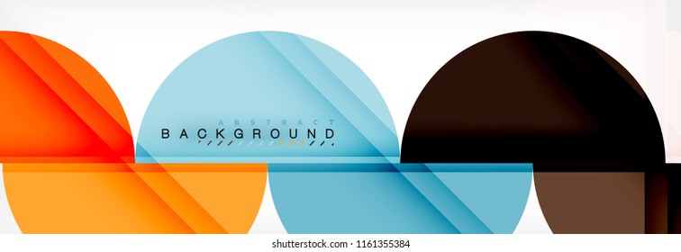 Circle abstract background, geometric vector illustration
