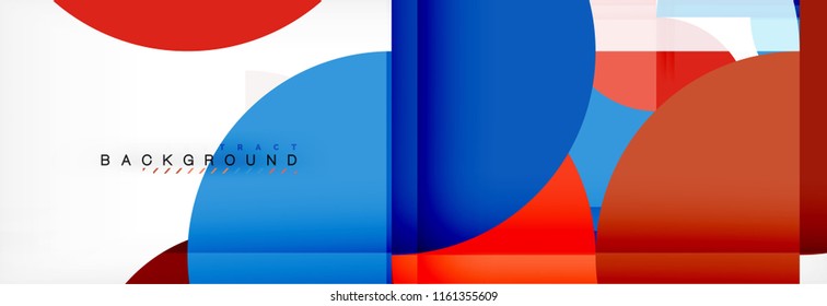 Fondo abstracto de círculo, ilustración de vector geométrico