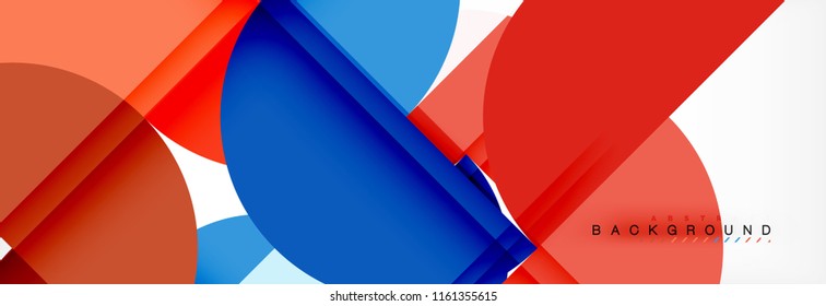 Circle abstract background, geometric vector illustration