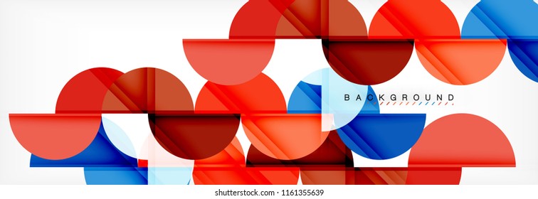 Circle abstract background, geometric vector illustration