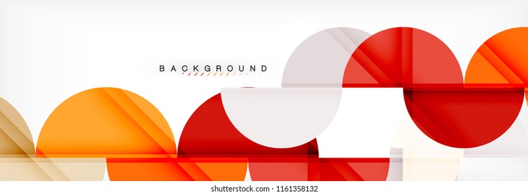 Fondo abstracto de círculo, ilustración de vector geométrico
