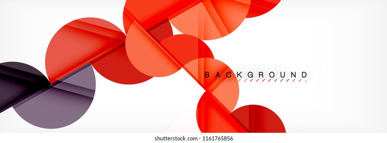 Circle abstract background, geometric vector illustration
