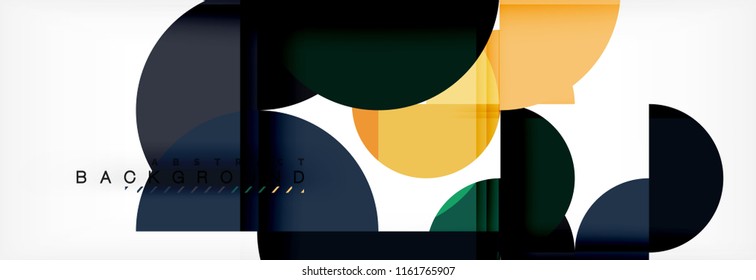 Circle abstract background, geometric vector illustration