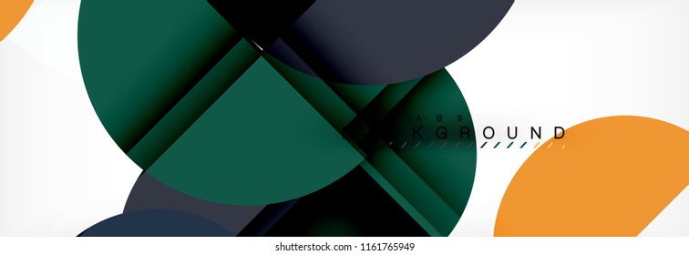 Circle abstract background, geometric vector illustration