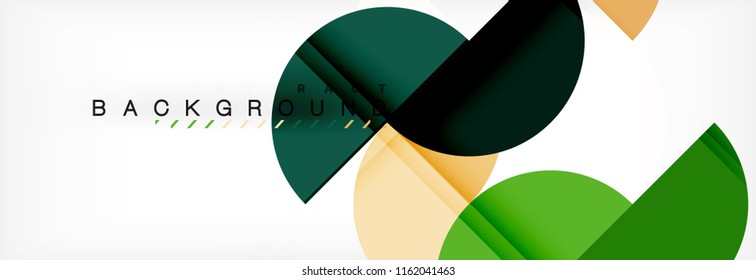 Circle abstract background, geometric vector illustration