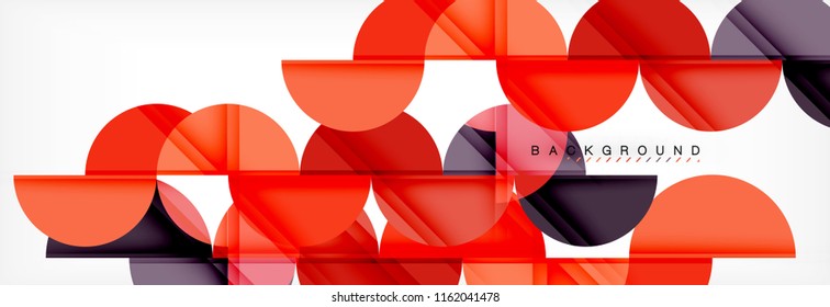 Circle abstract background, geometric vector illustration
