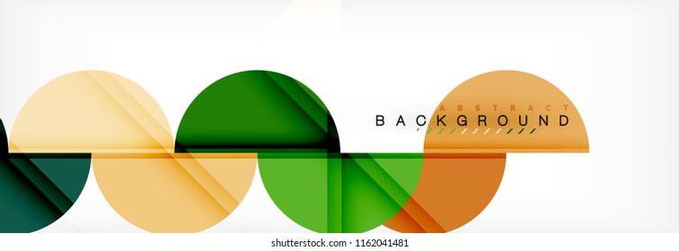 Circle abstract background, geometric vector illustration