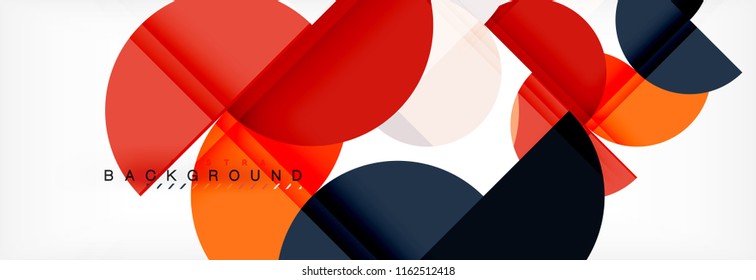 Circle abstract background, geometric vector illustration