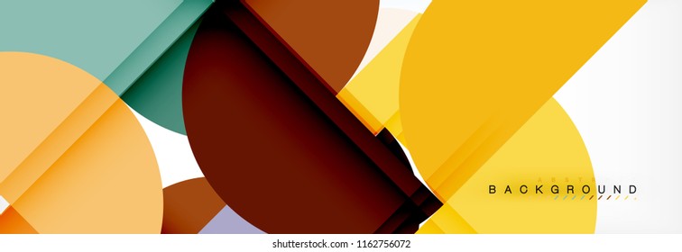 Circle abstract background, geometric vector illustration