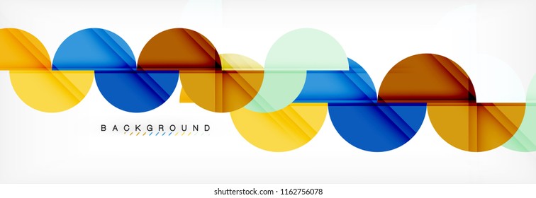 Circle abstract background, geometric vector illustration