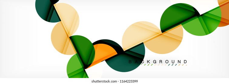 Circle abstract background, geometric vector illustration